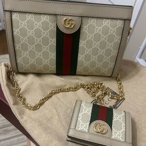 GUCCI OPHIDIA MEDIUM SHOULDER BAG & WALLET